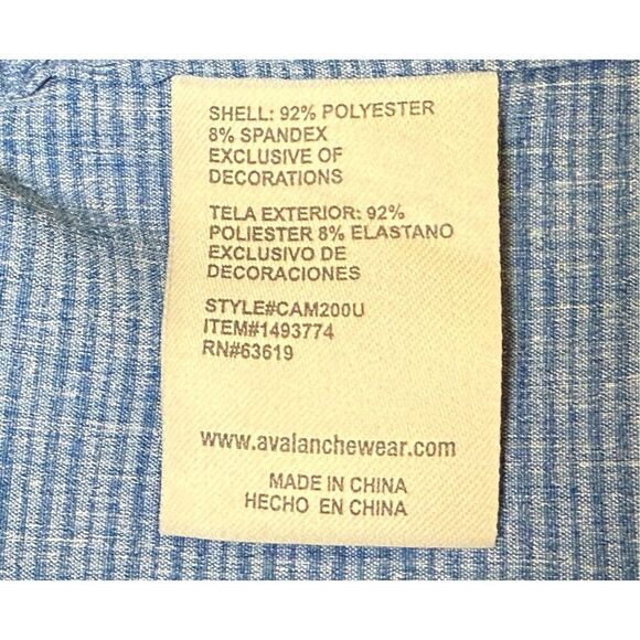 Avalanche Shirt Men’s Outdoor Button Up Blue White XL - Picture 11 of 12